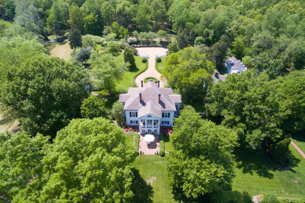 Drone shot of the Edgemont property