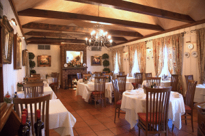 Photo of the dining room at Palladio restaurant at Barboursville Vineyards.