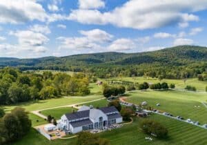 Drone shot of Castle Hill Cider