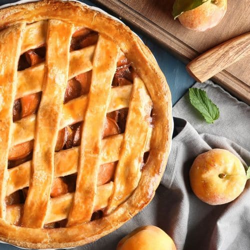 From scratch peach pie