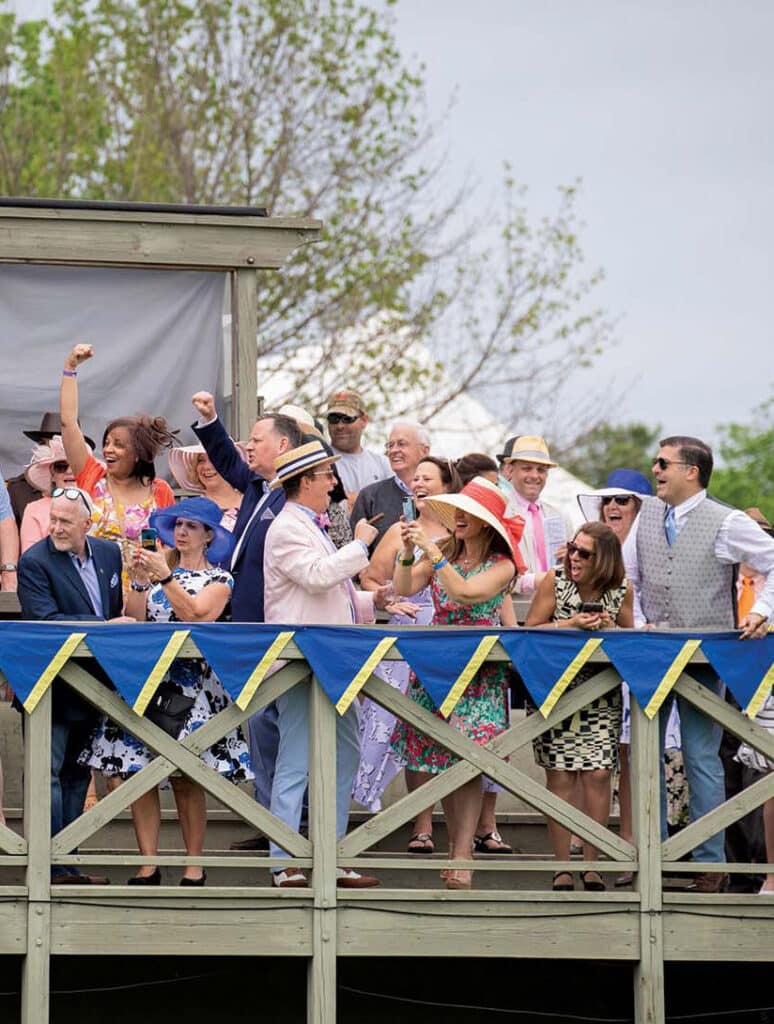 Celebration at the gold cup