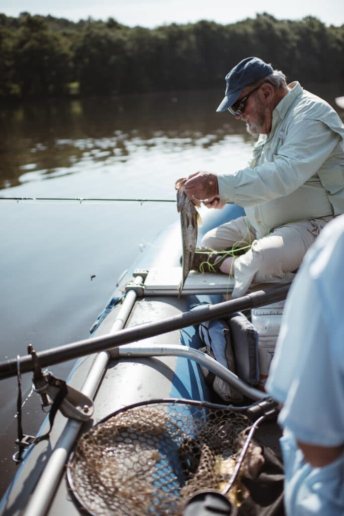 Man holding fish