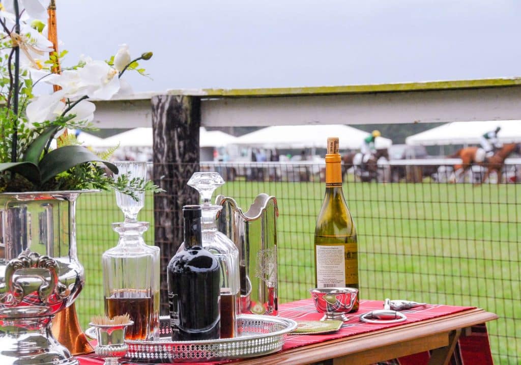 Elegant tailgate spread at the Foxfield races