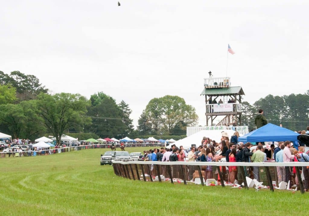 Spectators at the Foxfield races in Charlottesville, Virginia