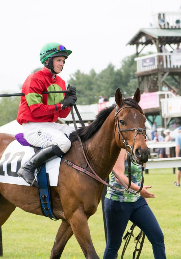 Jockey and horse at the Foxfield races in Charlottesville