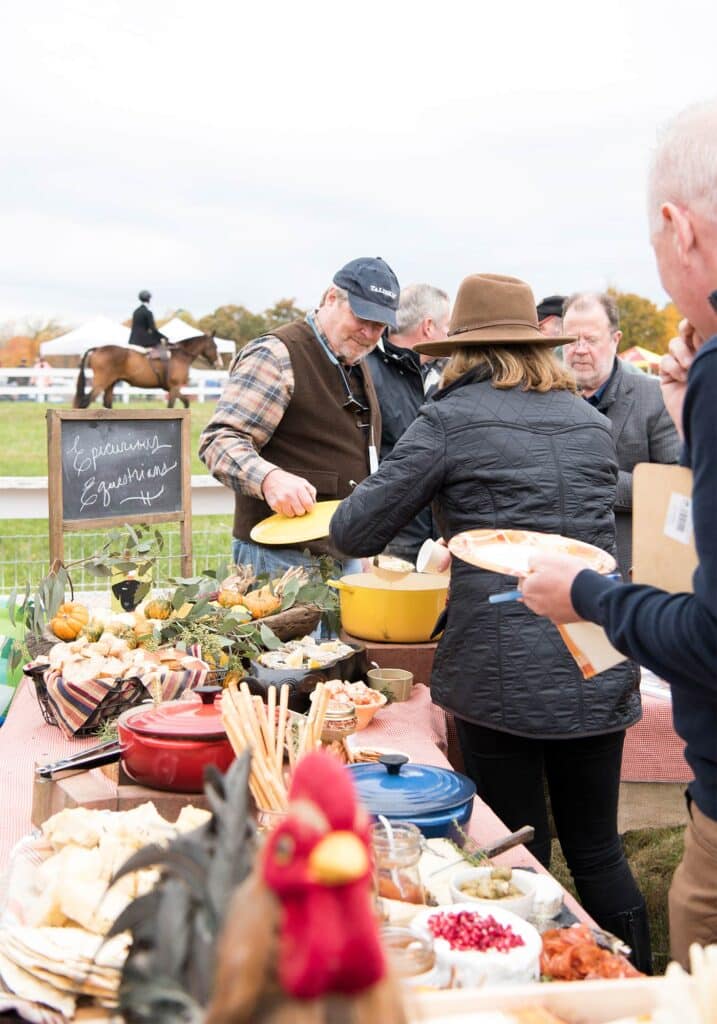 Montpelier Hunt Races tailgate serving, Image: © Wine & Country Life