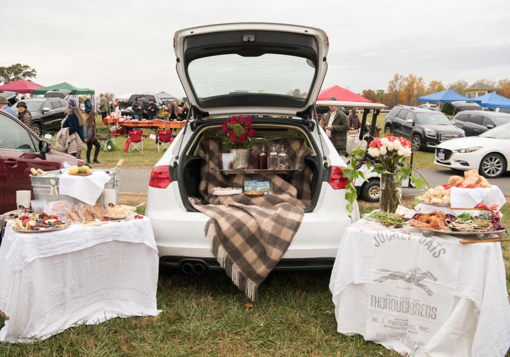 Montpelier Hunt Races Tailgate setup, Image: © Wine & Country Life