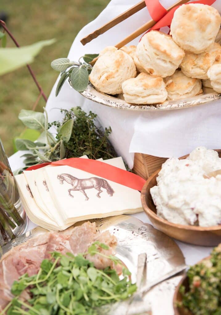 Montpelier Hunt Races tailgate spread, Image: © Wine & Country Life