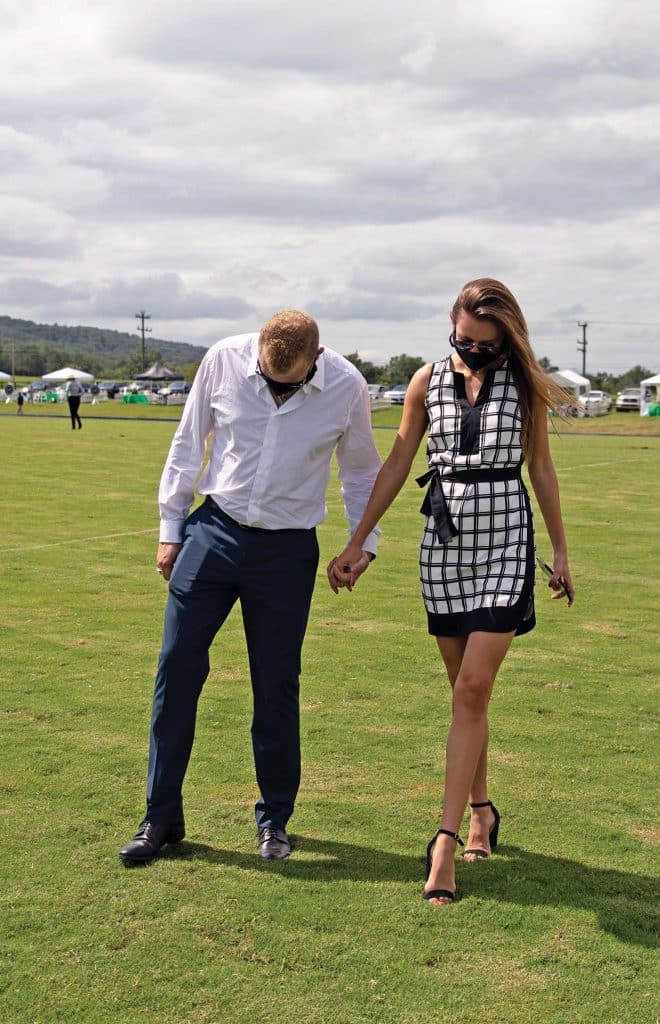 Spectators at Virginia United Polo League match stomping divots by photographer Anthony Gibson