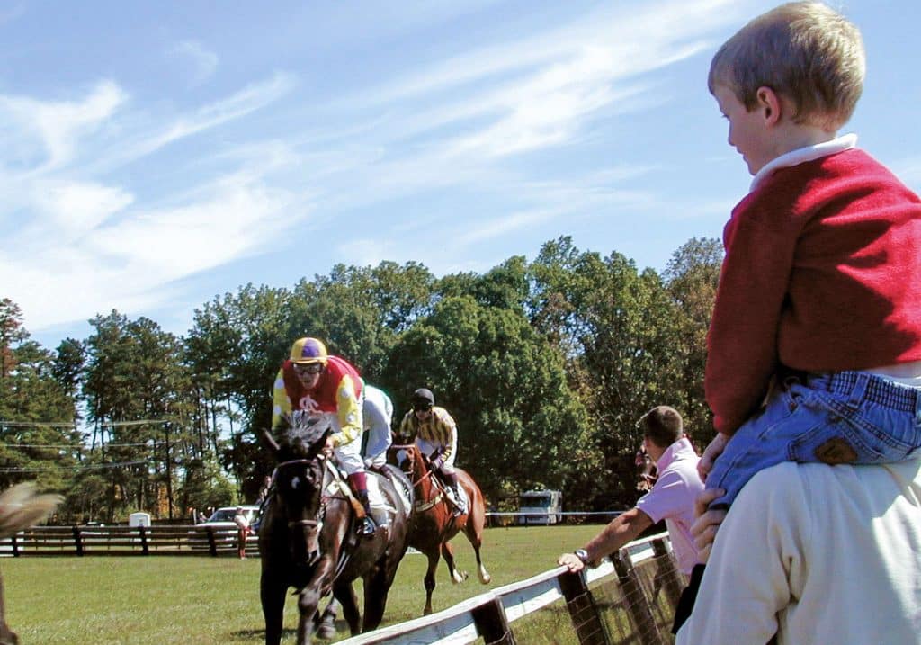 Foxfield spectators at the Family Day fall Foxfield races