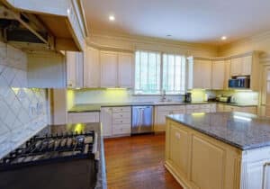 Interior shot of the kitchen at Blandemar Farm Estates