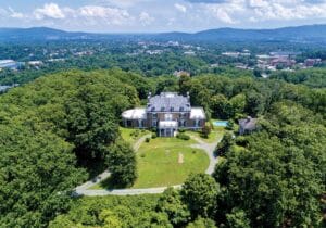 Drone shot of Lewis Mountain property