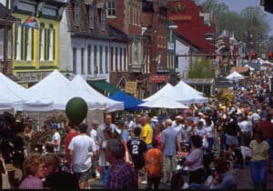 Photo of a street crowd during a festival. Visit Loudoun County