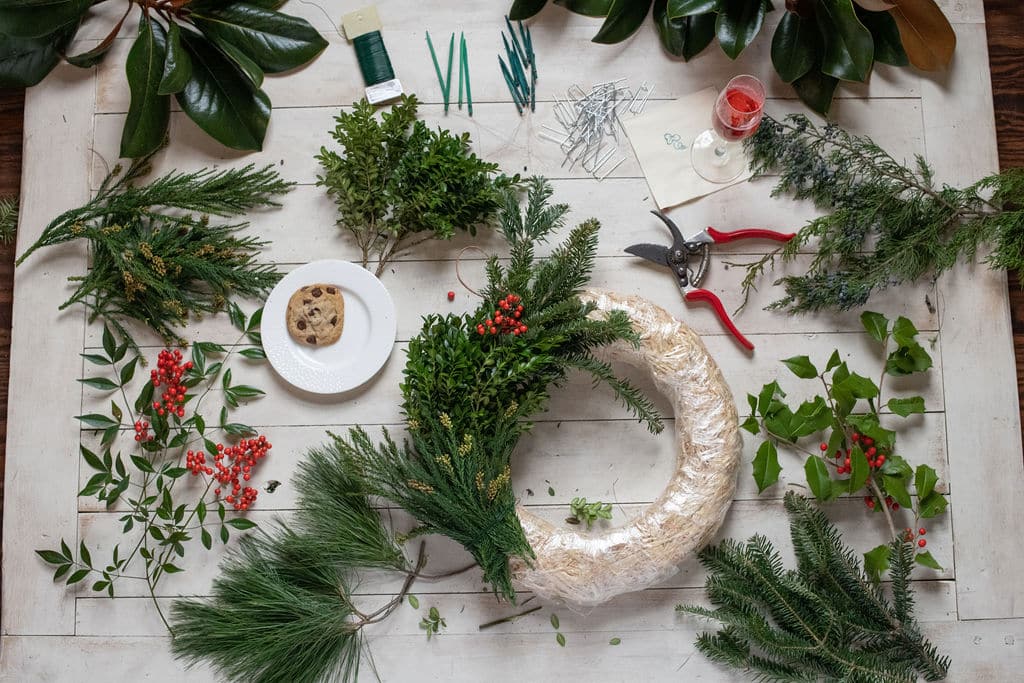 Holiday Wreath Making at Pippin Hill, Wreath making supplies