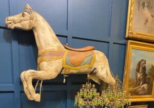 Antique carousel horse at Middleburg Antiques Gallery in Middleburg, Virginia