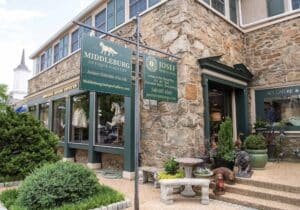 Exterior of Middleburg Antiques Gallery in Middleburg, VA