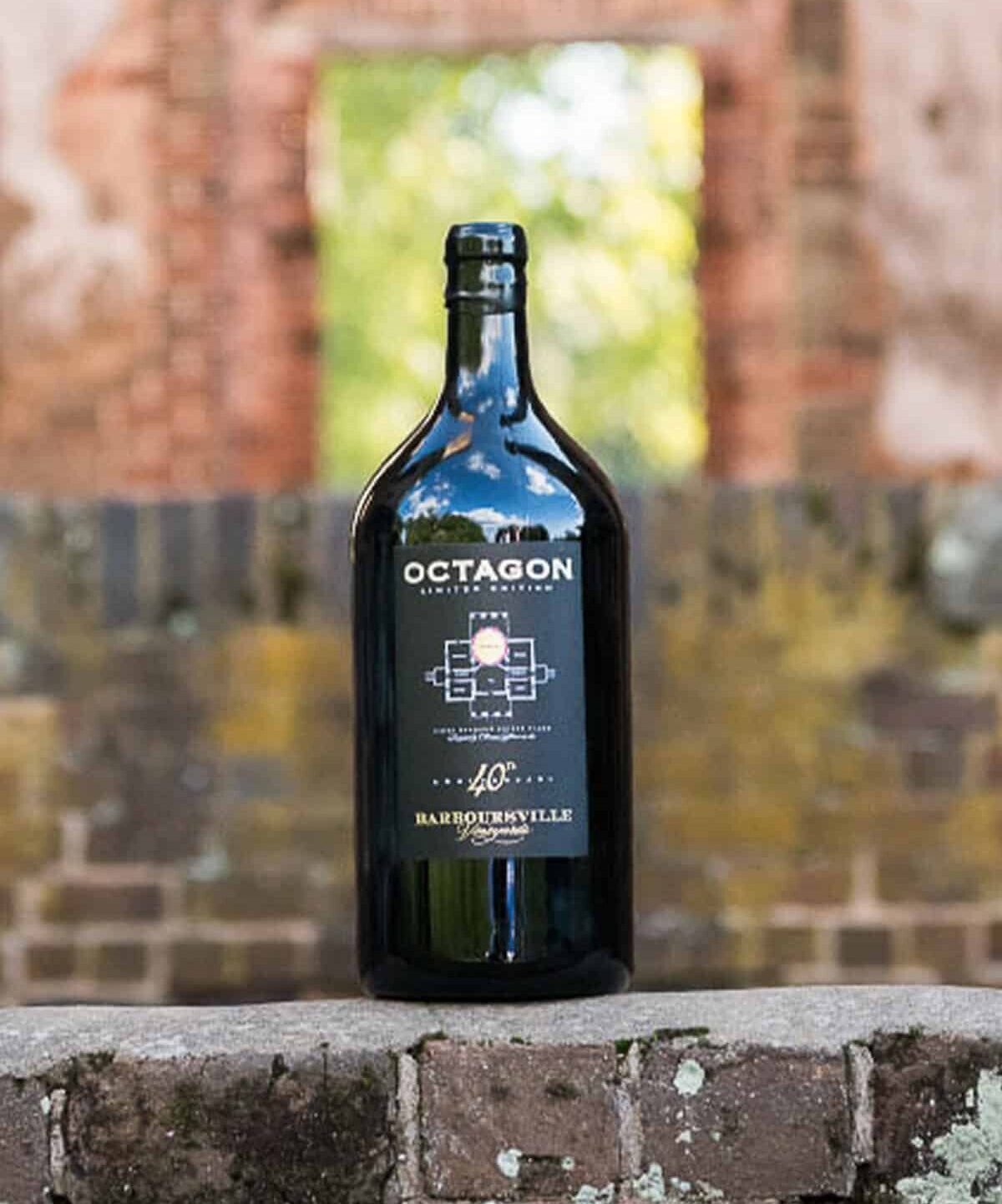 A magnum of award-winning Octagon Wine by Barboursville Vineyards created to celebrate the winery's 40th Anniversary.