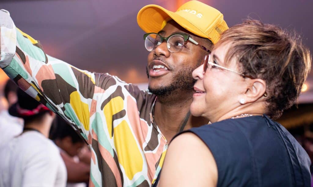 Kwame Onwuachi and Sheila Johnson at Salamander Resort Family Reunion