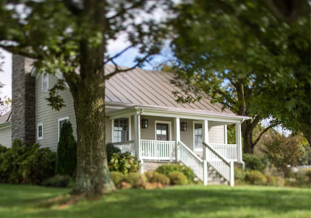 The sweet guest cottage at Early Mountain Vineyards near Charlottesville.