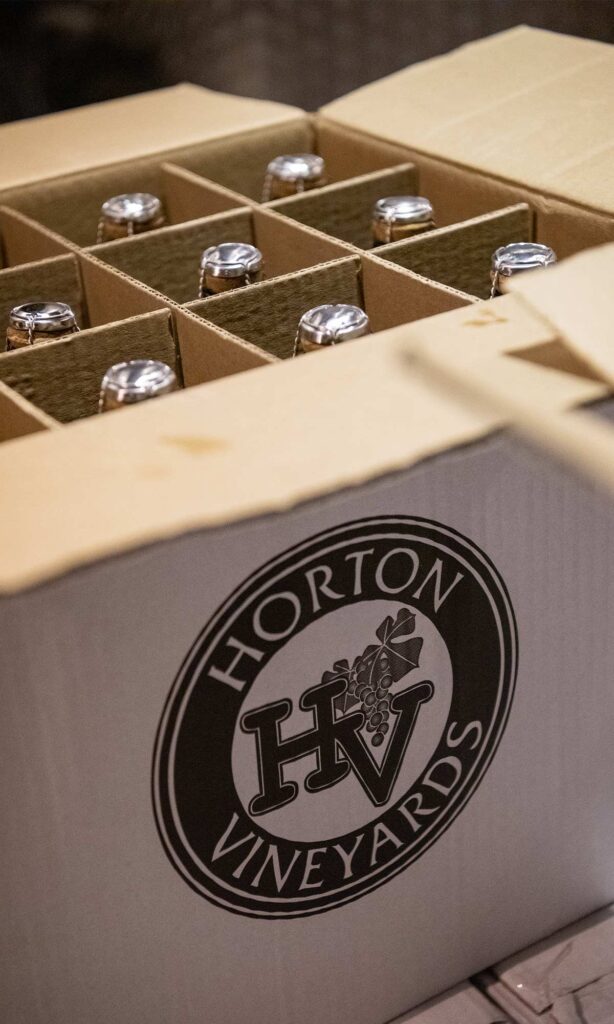 horton vineyards bottling sparkling wine