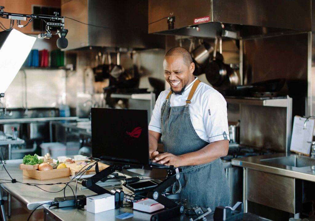 chef antwon brinson on computer