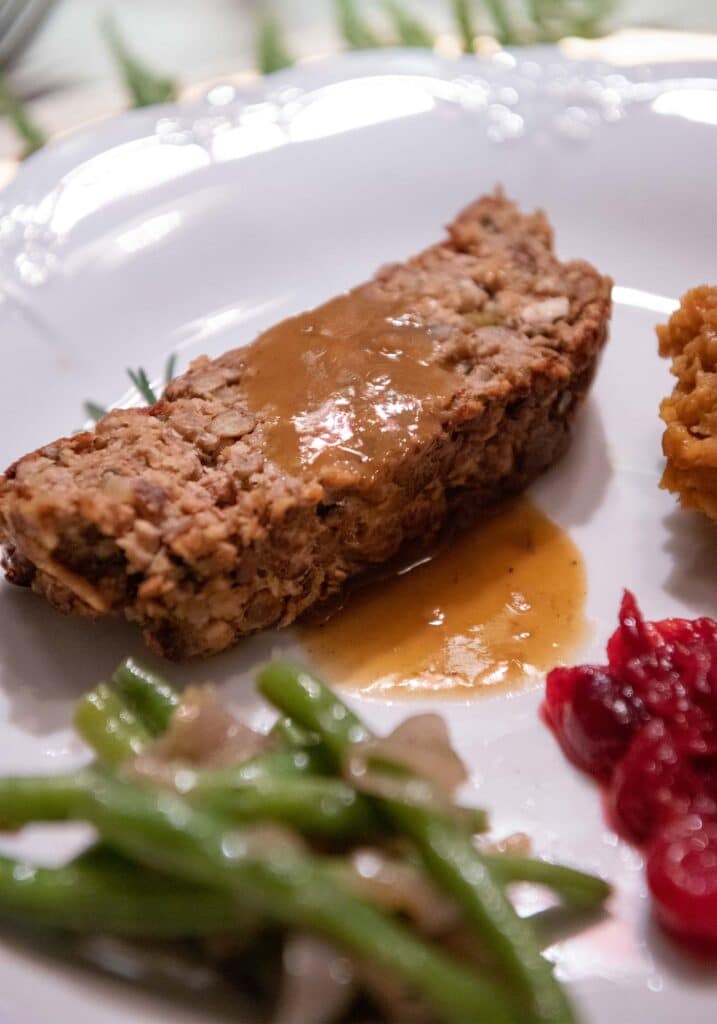 holiday vegan dinner food plate