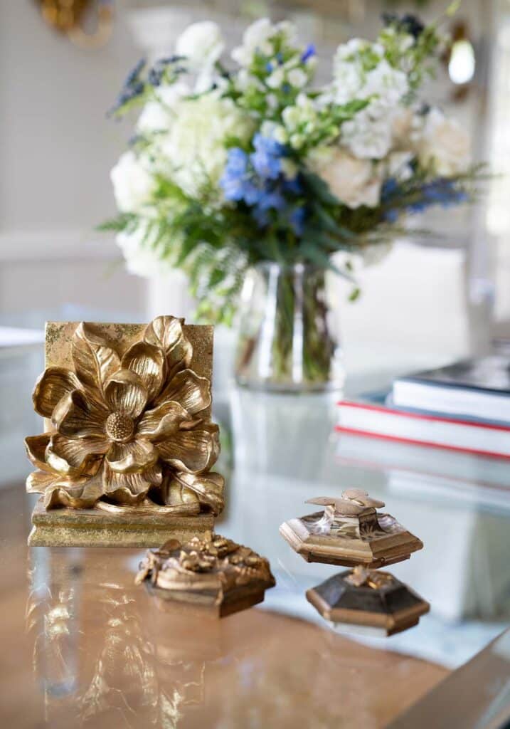 upper bundoran interior gold accent desk detail