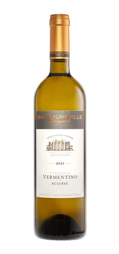 Barboursville Vineyards award-winning wine, Vermentino Reserve bottle