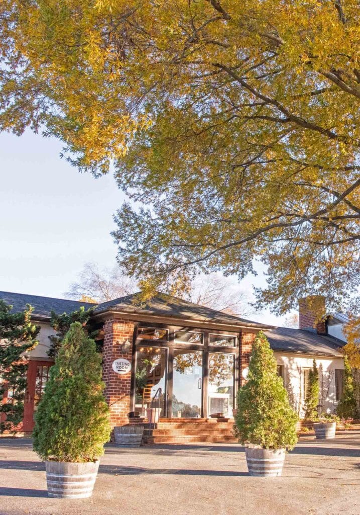 The tasting room at Barboursville Vineyards (of Monticello Wine Trail) in Fall.