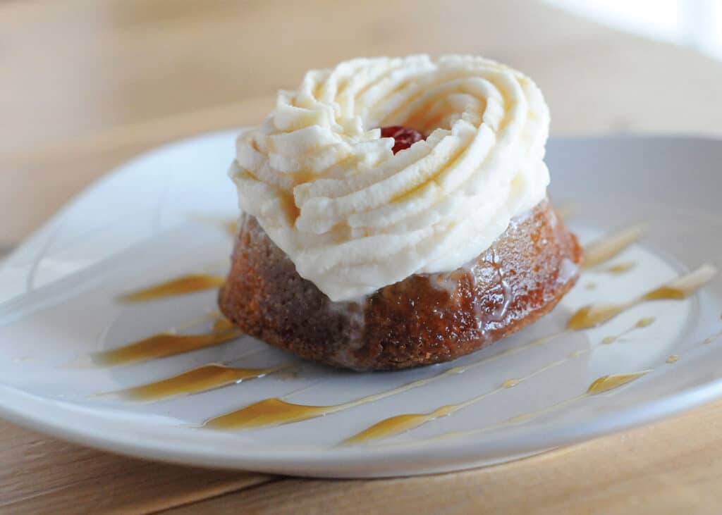 Ghost Pepper Pineapple Upside-Down Cake with Honey Glaze at The BBQ Exchange in Gordonsville Virginia