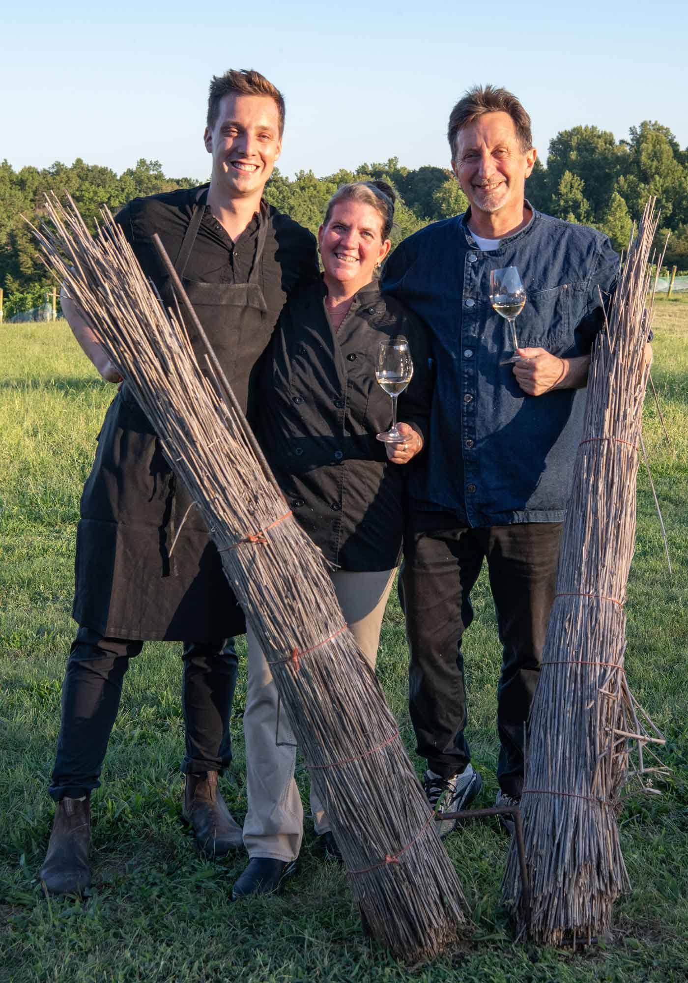 french chefs in virginia. Chefs Travis Burgess, Virginia Burton and Vincent Derquenne, Michael Shaps Wineworks/Virginia WIne & Tourism Wine Dinner