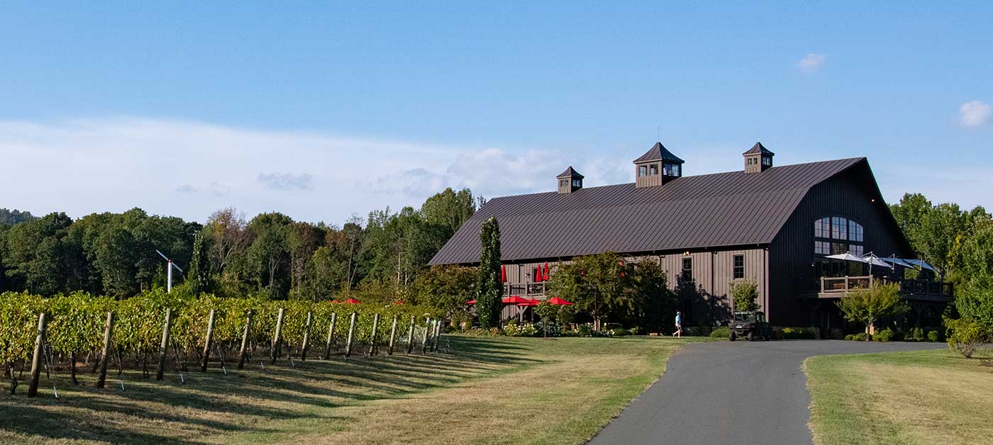 Southwest Mountains Vineyards’ exterior of tasting room